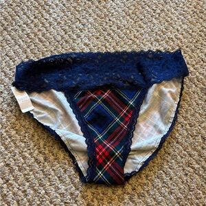 NWT Plaid and Lace Underwear